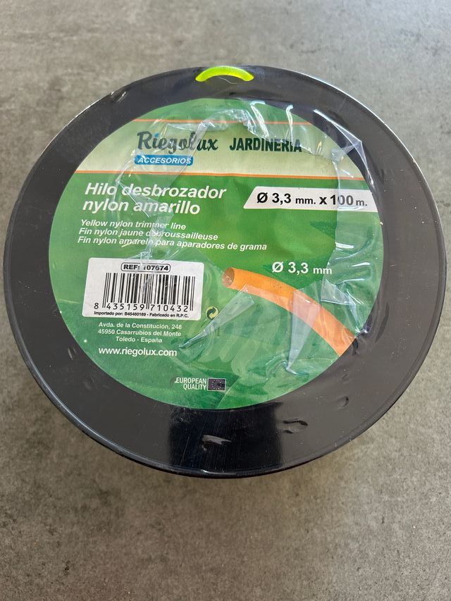 Hilo 3,3mm x100m desbrozadora nailon redondo