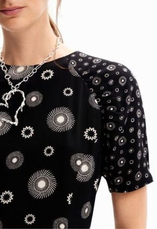 Vestido Desigual corto bicolor Nueva York