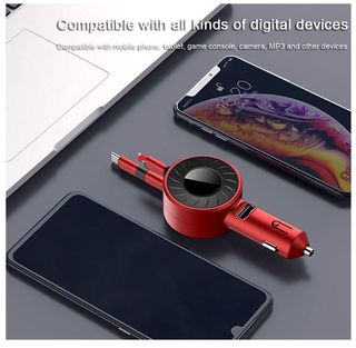 Caricabatteria auto telefono cellulare 3 in 1