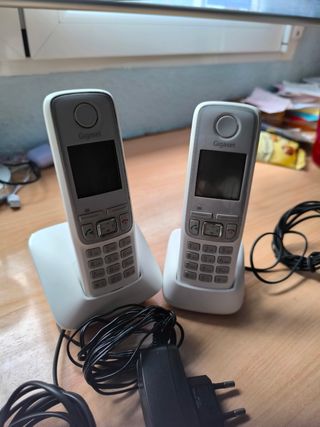 Teléfono inalámbrico Duo en blanco Gigaset A420