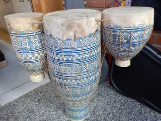 TAMBOR TAM-TAM TRIPLE BARRO MARROQUI