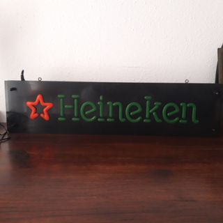 CARTEL LUMINOSO CERVEZA HEINEKEN.