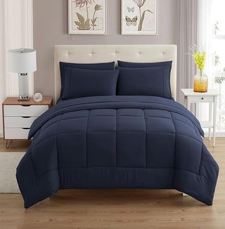 Edredón Acolchado para camas individual 90 azul