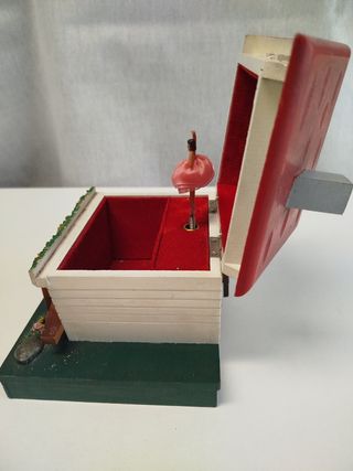 Caja musical madera joyero antiguo