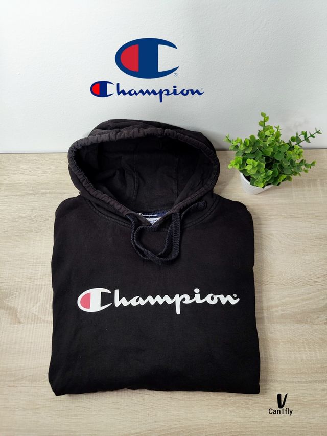 Sudadera Champion con capucha color negro talla M