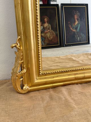 Espejo de madera, estilo modernista,