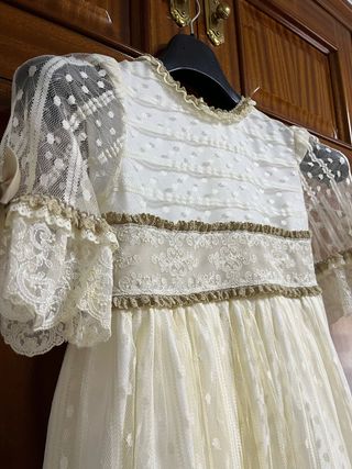Vestido comunión, zapatos y tocado 