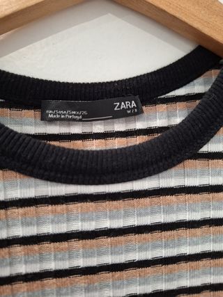 Vestido midi rayas Zara