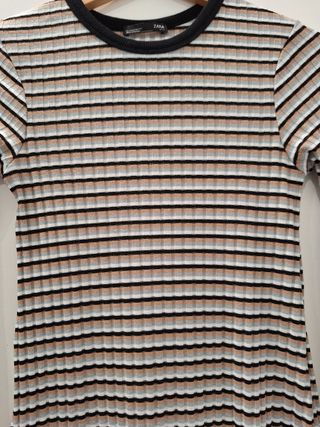 Vestido midi rayas Zara