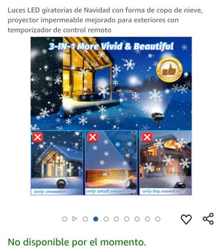 Proyector copos de nieve para exterior
