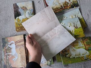 Caja postales unicornio