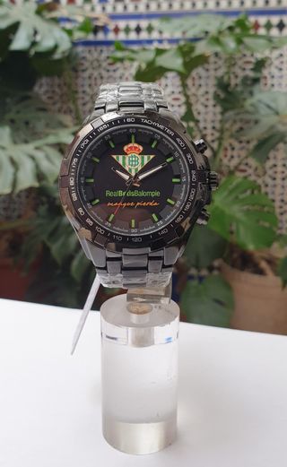 RELOJ REAL BETIS, ESCUDO GRABADO EN LA CORREA INOX