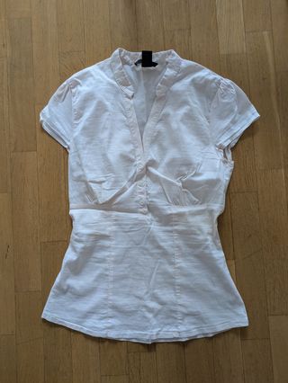 Camisa manga corta rosa ajustada