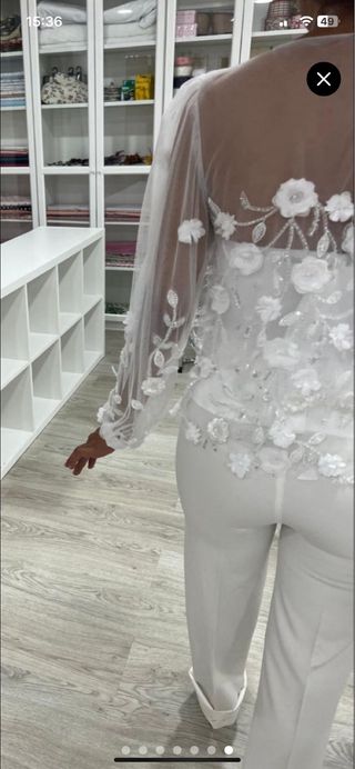 Blusa, traje de novia 