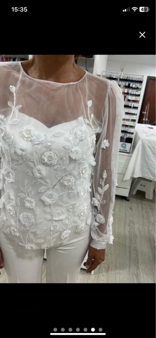 Blusa, traje de novia 