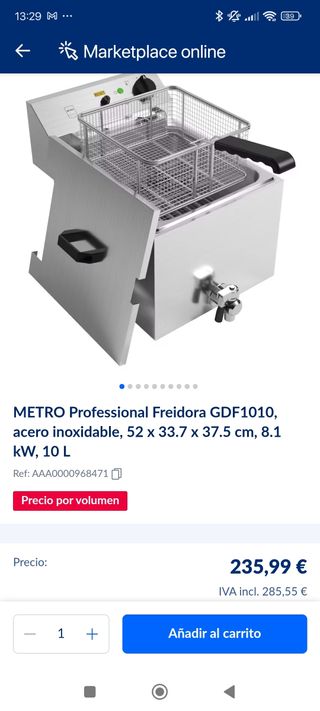2 Freidora industrial profesional nueva