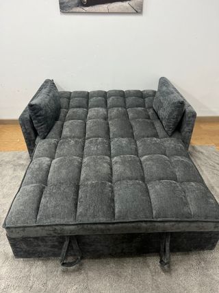 Sofá cama matrimonio gris oscuro (de tela) NUEVO