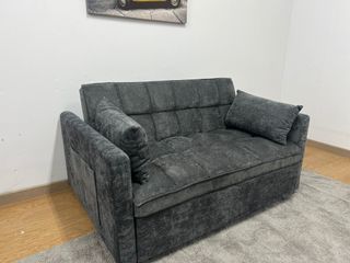 Sofá cama matrimonio gris oscuro (de tela) NUEVO