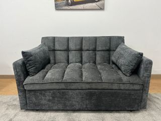 Sofá cama matrimonio gris oscuro (de tela) NUEVO
