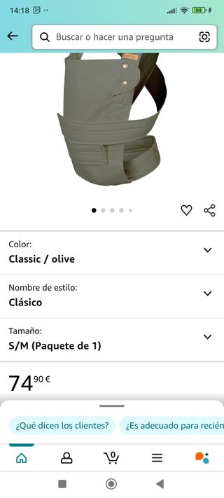 Mochila portabebés marsupi