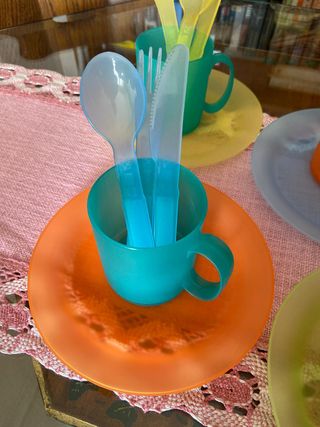 REBAJADO!! Vajilla para picnic de plástico