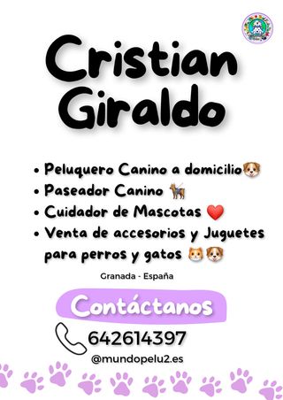 Peluquero canino, paseador canino, cuidado animale