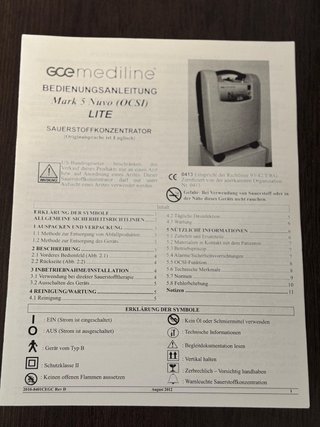 CONCENTRADOR DE OXIGENO NUVO LITE MARK 5