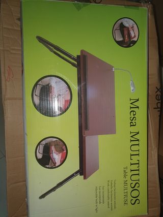 Mesa portátil plegable madera Medidas 60x34x23 cm