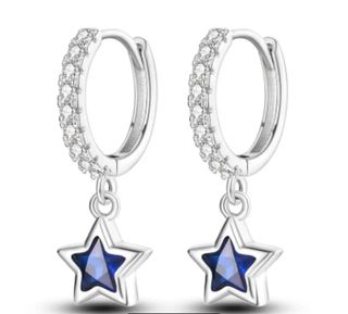 Pendientes plata de ley 925 estrellas 