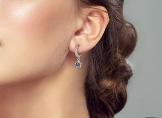 Pendientes plata de ley 925 estrellas 