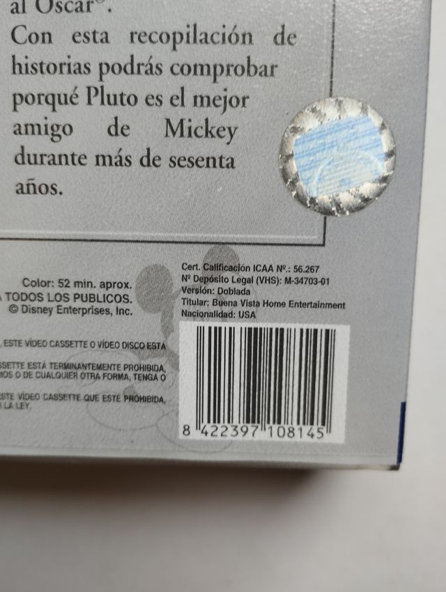 VHS Lo mejor de Pluto