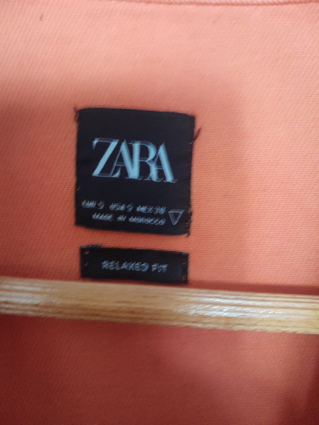 Cazadora vaquera hombre naranja