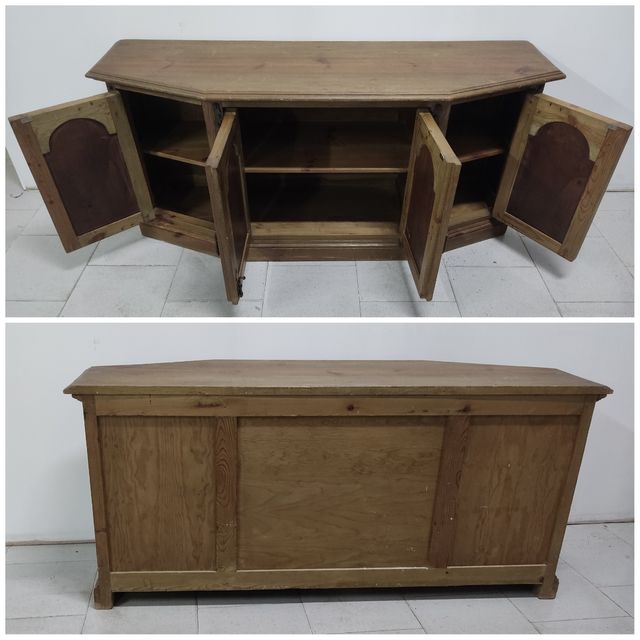 ANTIGUO APARADOR RÚSTICO MADERA MACIZA