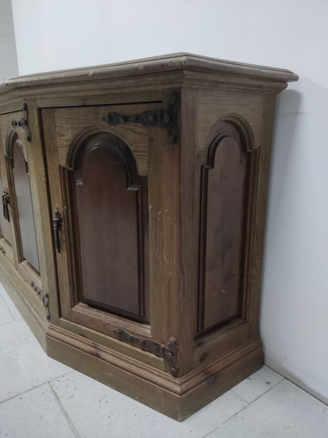 ANTIGUO APARADOR RÚSTICO MADERA MACIZA