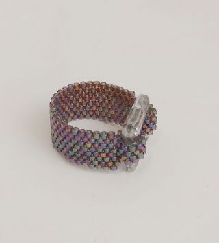 Anillo miyuki-swarovski.