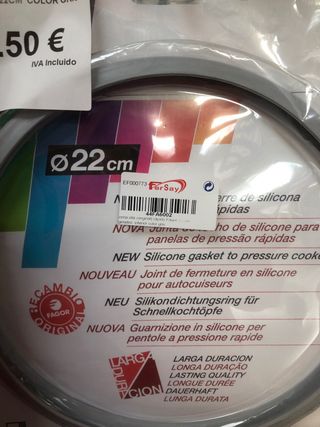 Goma de Repuesto para Olla Fagor 22 cm