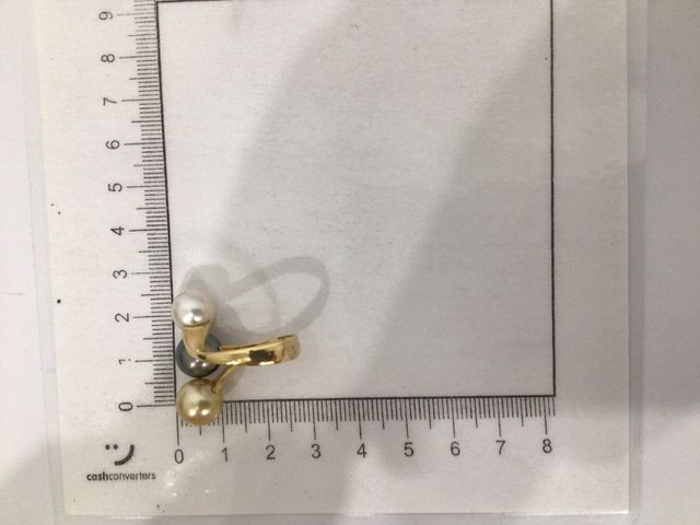 anillo oro 18k con piedra con perla