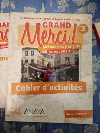 Lote de libros Anaya francés 3 de la eso