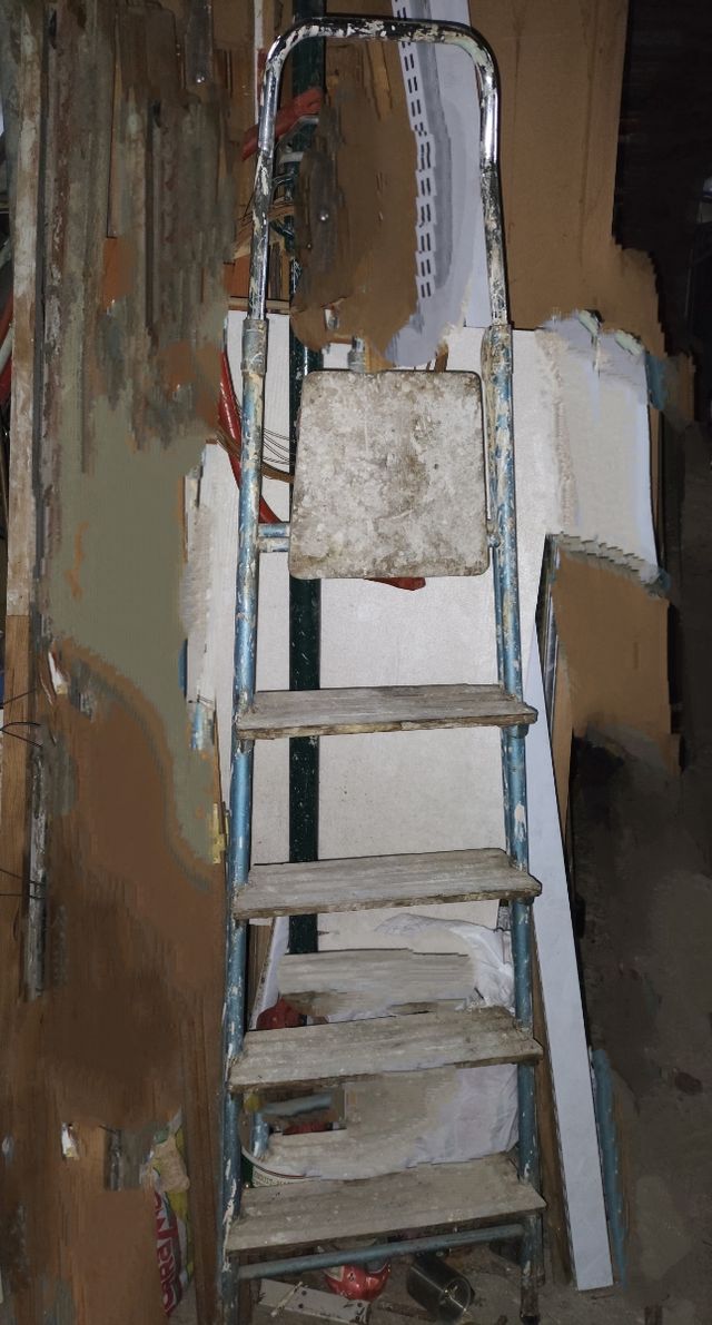 Escalera vintage de tijera hierro