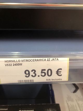 Hornillo Vitrocerámico Jata V532