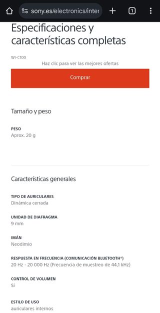 Auriculares Bluetooth Sony