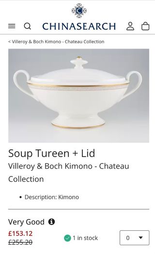 Sopera Villeroy Boch a estrenar