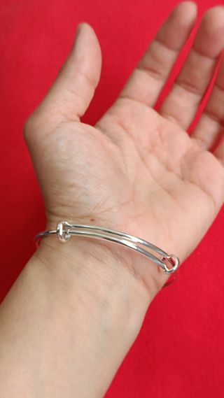 Pulsera plata bolitas