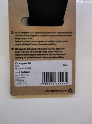 EDC Magnetic Belt Black S Helikon Tex