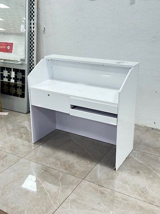 Mostrador Recepcion Peluqueria Estetica Blanca