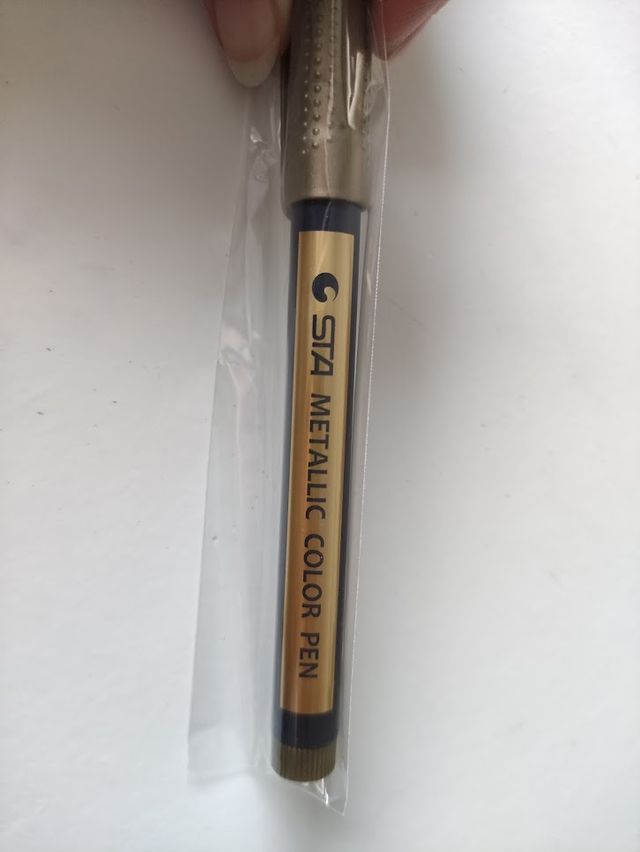 Marcador Metálico para Lacre - Dourado - Aladine