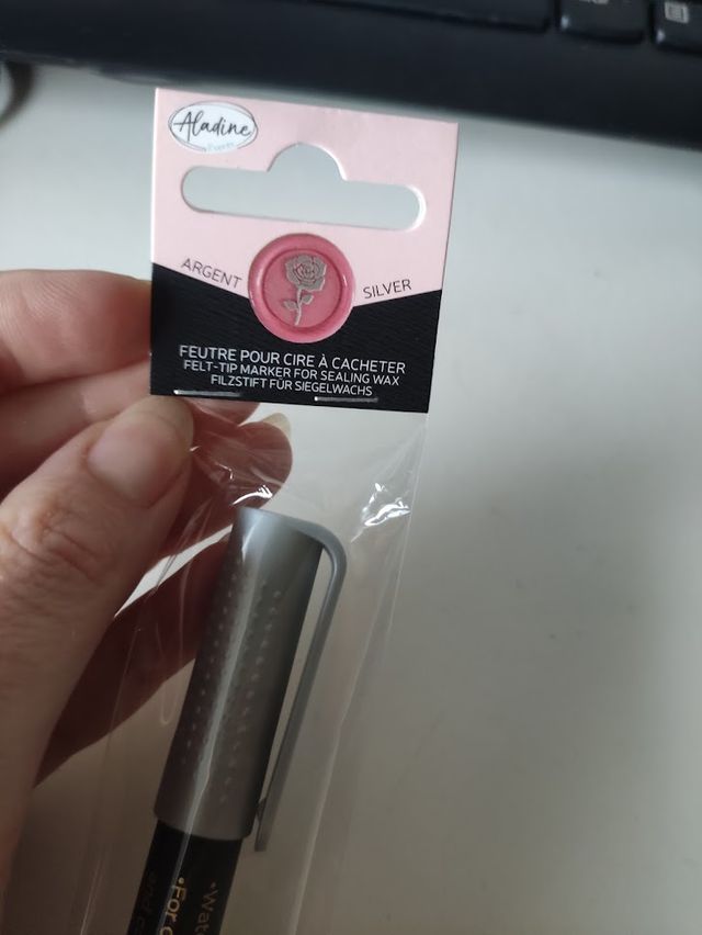 Marcador Metálico para Lacre - Prateado - Aladine