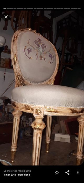 Sillas 6 francesas Luis XVI