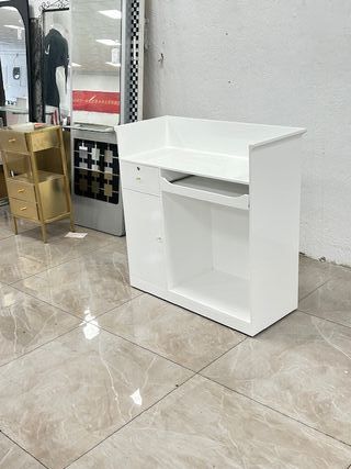 Mostrador Recepcion Peluqueria Estetica Blanca