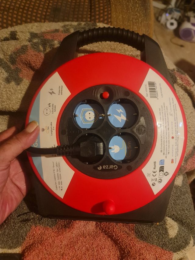 Carrete Alargador Cable eléctrico 5/25m FUENGIROLA